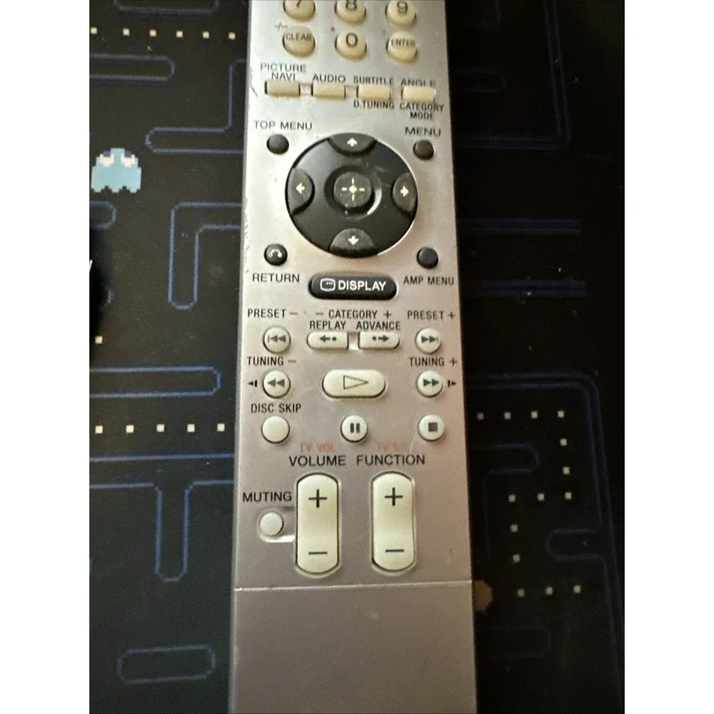 Sony RM-ADP010 Remote Control AV System Home Theater Silver OEM Genuine Tested